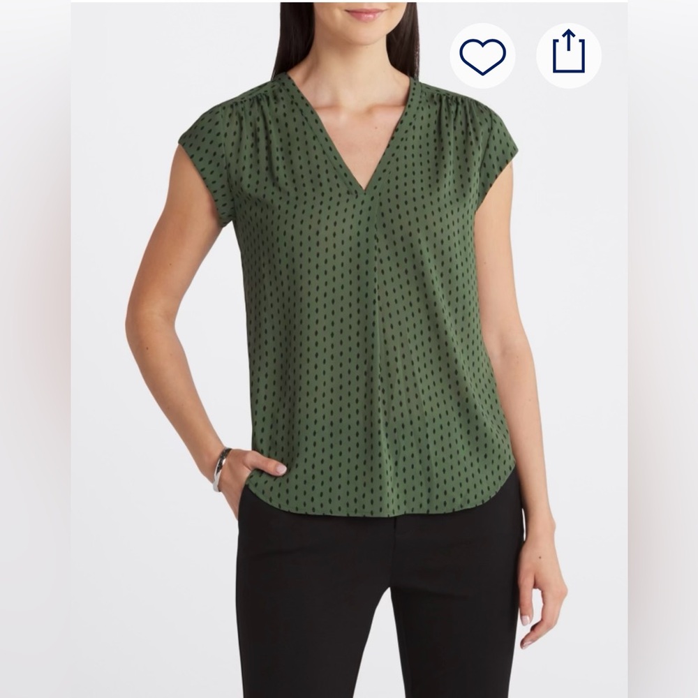 Monday Fun short sleeve blouse size L